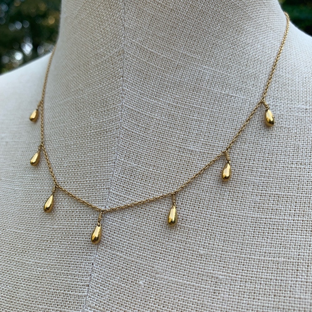 Beaded Teardrop Fringe Necklace - Picture 9 of 13